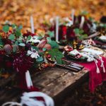 Autumn location, autumn decor, rocking chairs